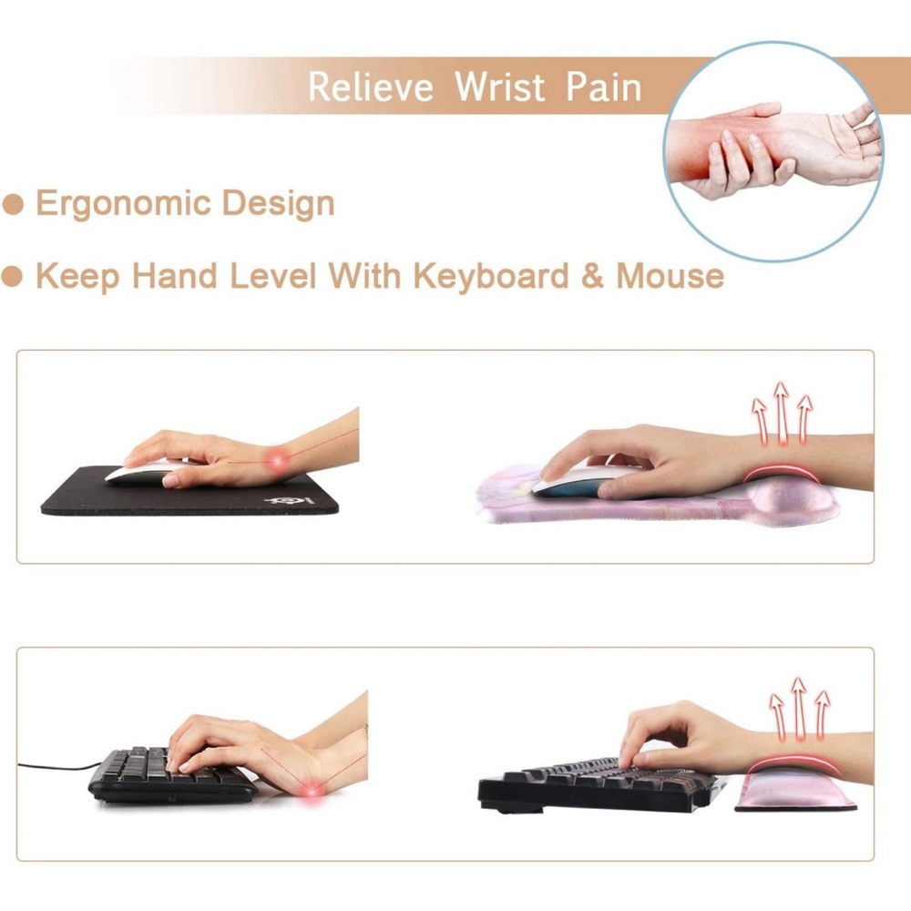 NWOT Marble Design Wrist Support & Mouse Pad - Picture 3 of 8